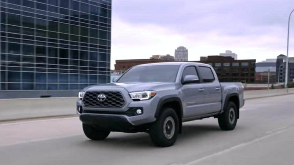 toyota tacoma on the road